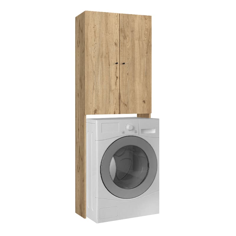 Έπιπλο πλυντηρίου Romme Megapap χρώμα sepet oak 65x27,1x180εκ.