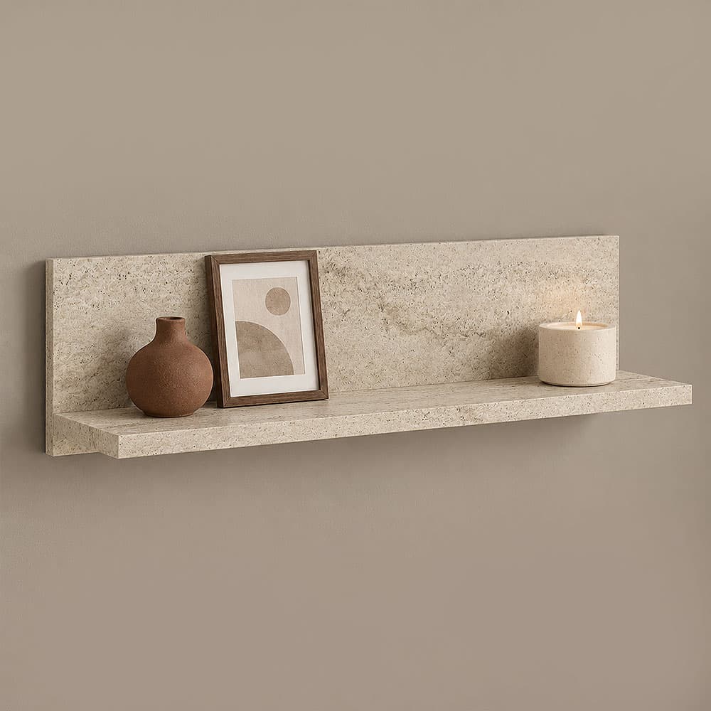 Ραφιέρα τοίχου Novella Megapap χρώμα travertine 60x16,3x14,5εκ.