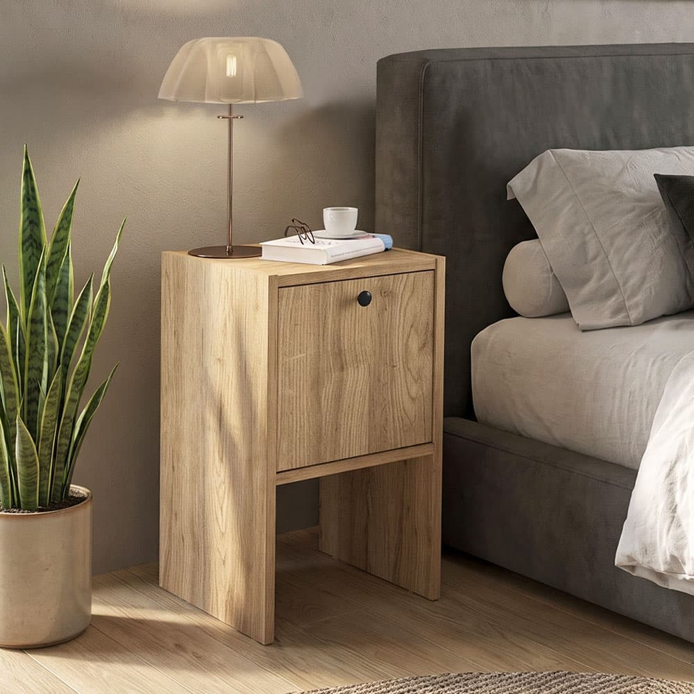 Κομοδίνο Pepa Megapap χρώμα sepet oak 35x34,6x59,6εκ.